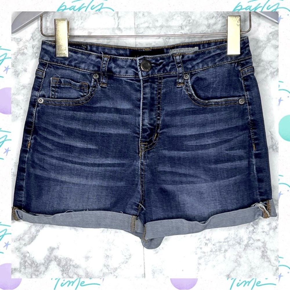 Aeropostale High Rise Distressed Raw Cuff Hem Denim Shorts Women’s 8